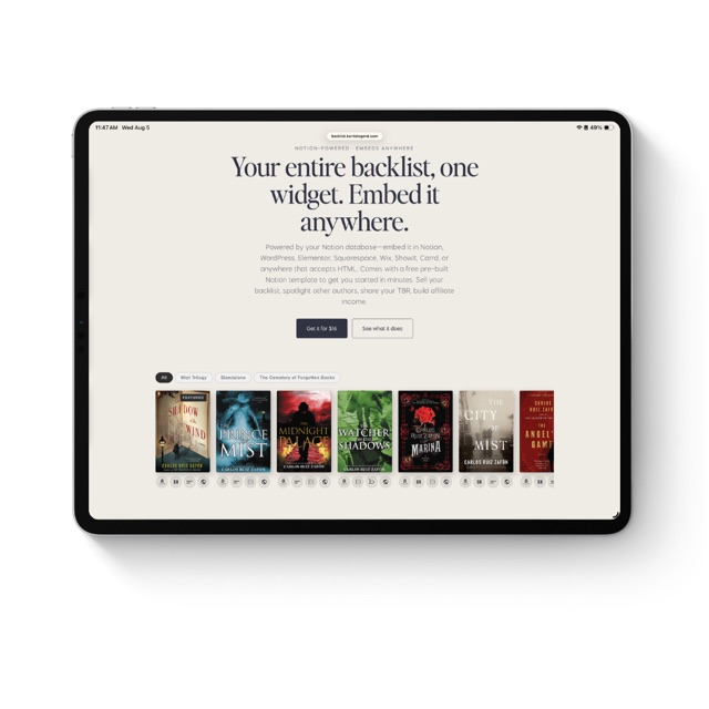 Backlist Widget